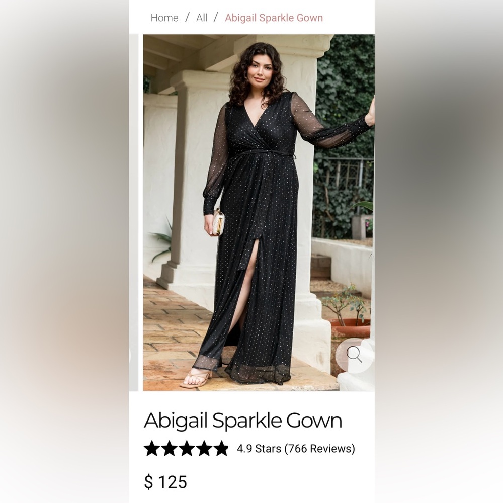 WORN ONCE - Baltic Born Black Sparkle Gown